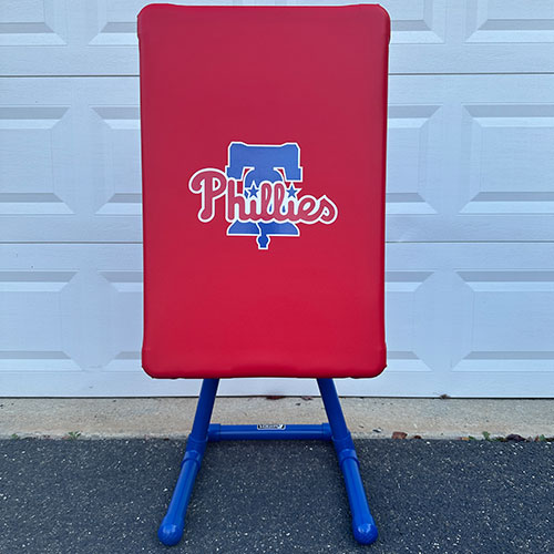 gallery red & royal with a Phillies decal